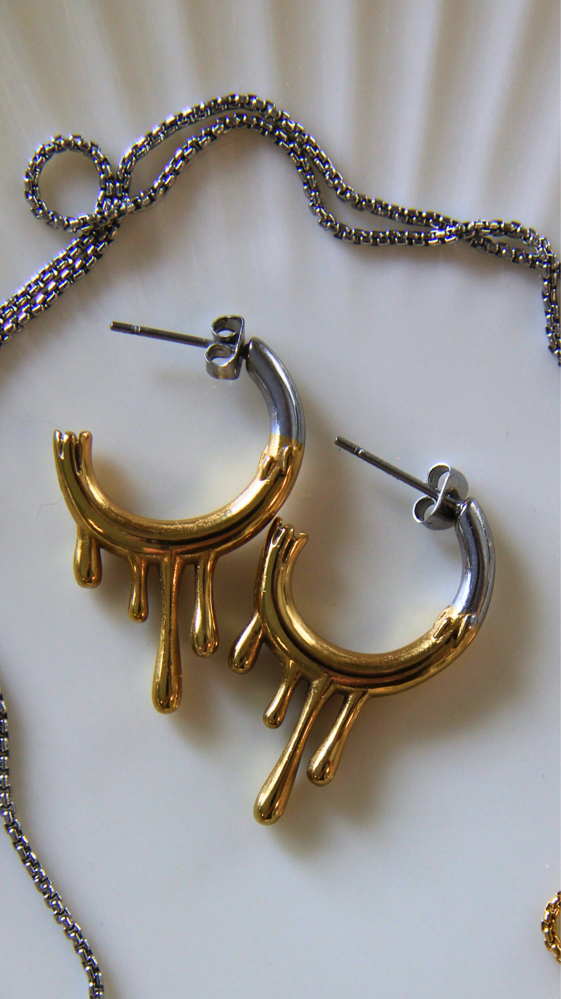 The Two-Toned Drip Earrings