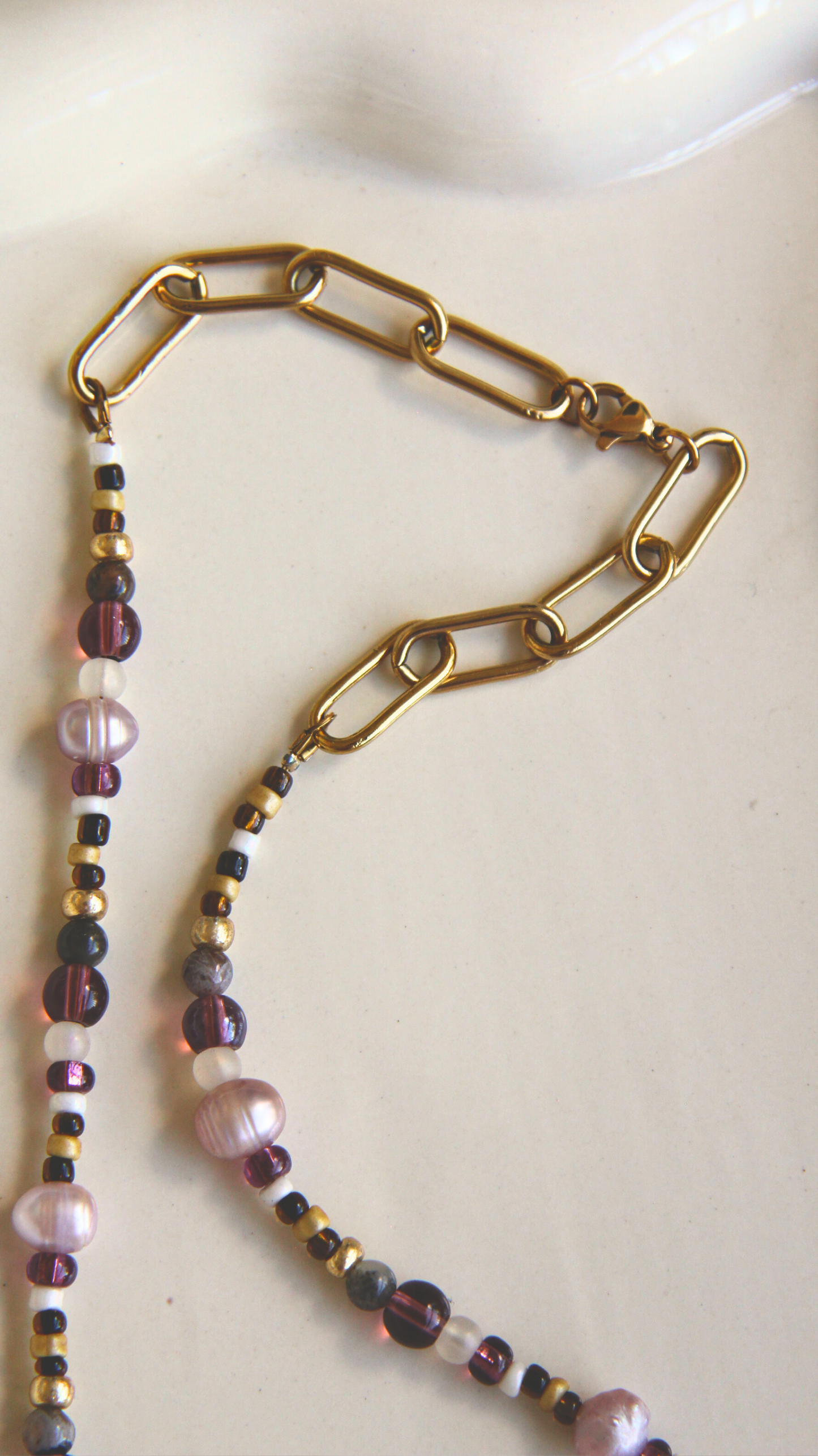 The Purple and Pearl Labradorite Necklace
