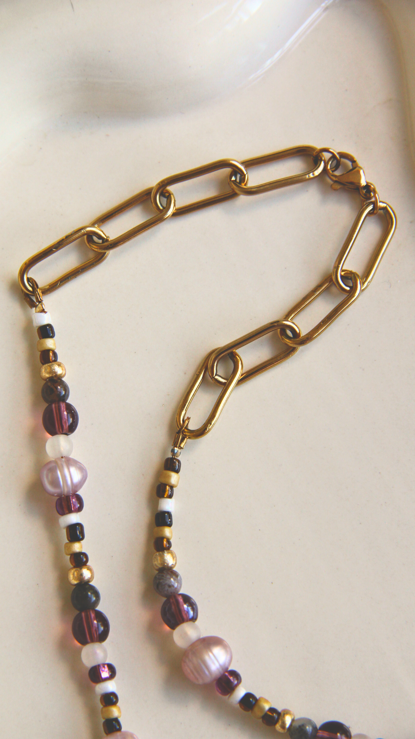 The Purple and Pearl Labradorite Necklace