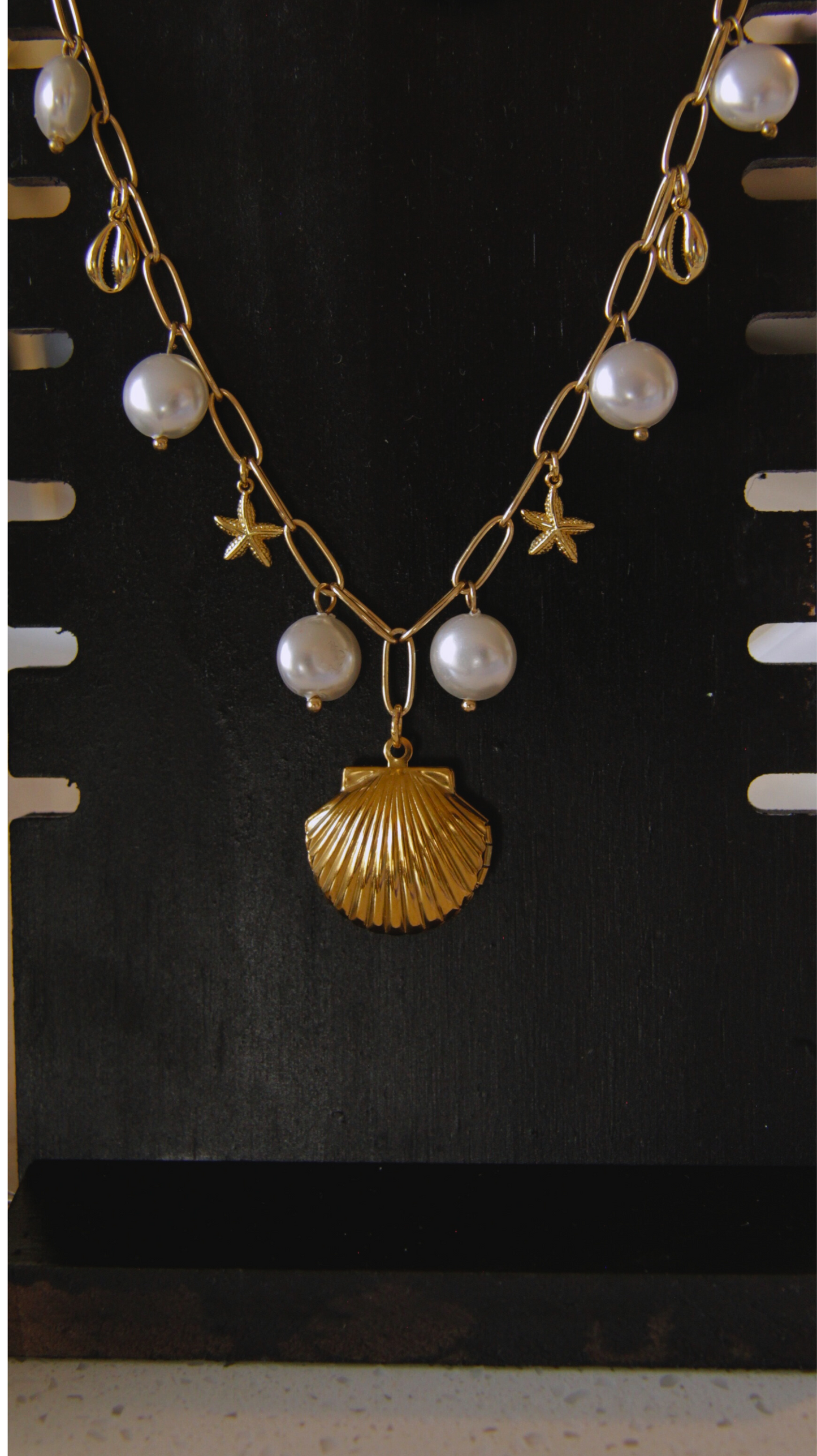 Ocean Lover Pearl and Charm Necklace