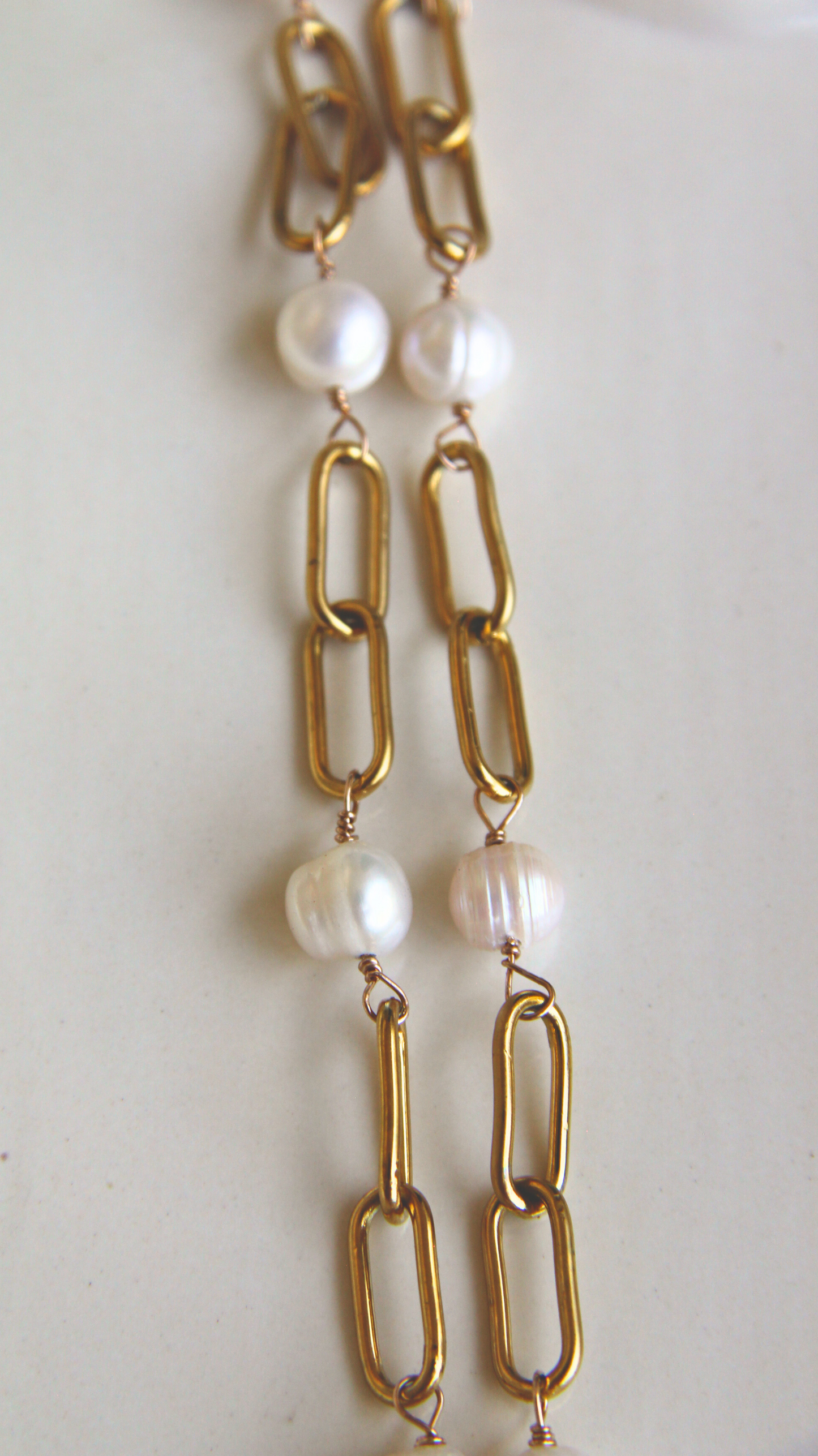 The Paperclip & Pearl Chain Necklace