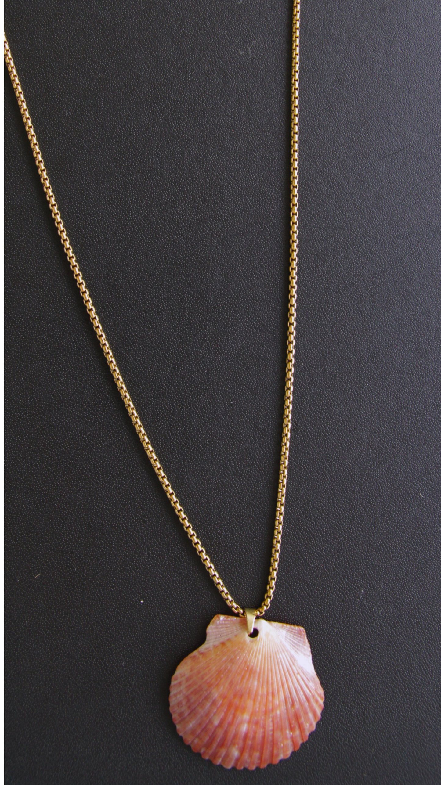 Orange Venetian Chain Necklace