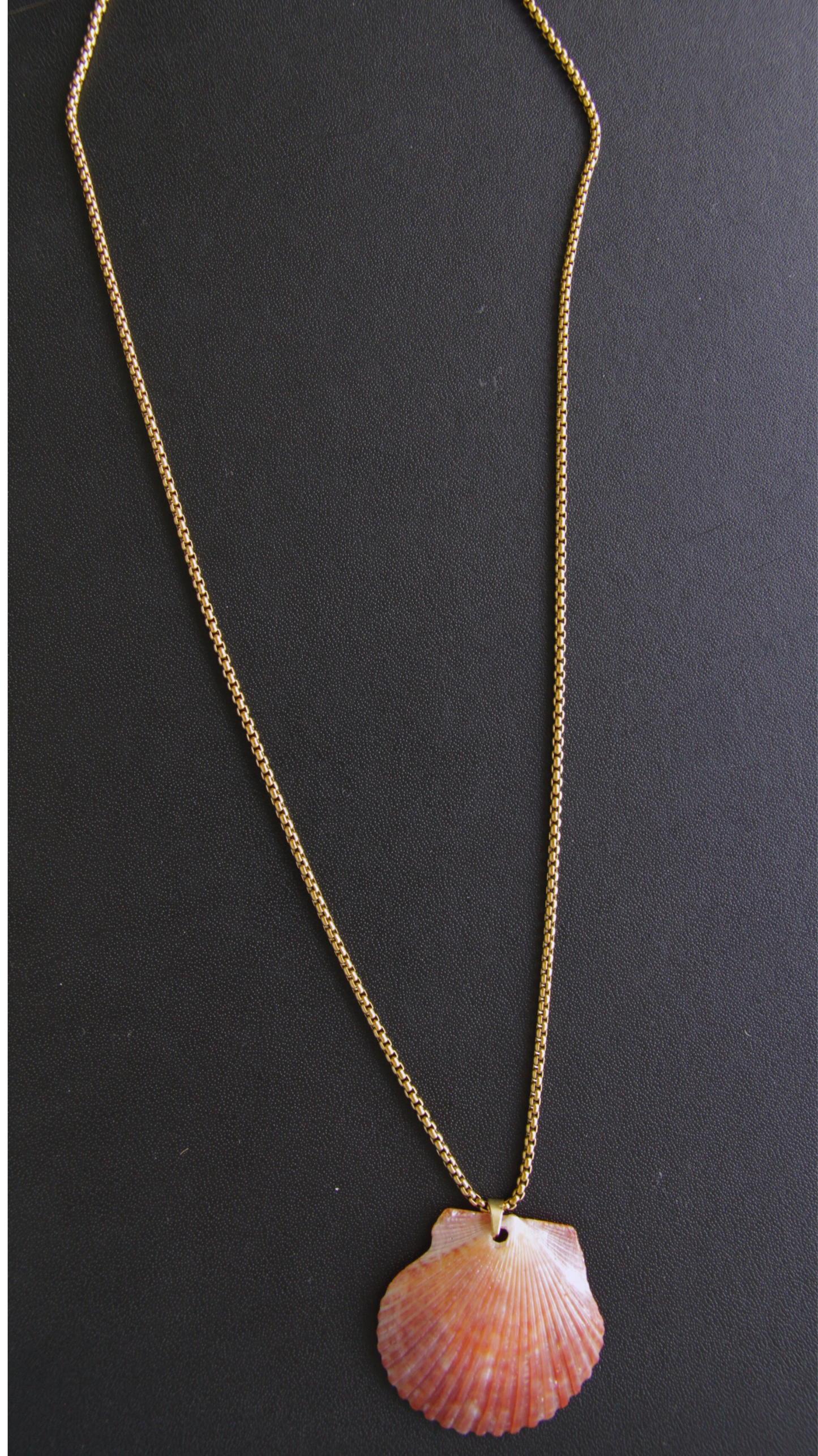 Orange Venetian Chain Necklace