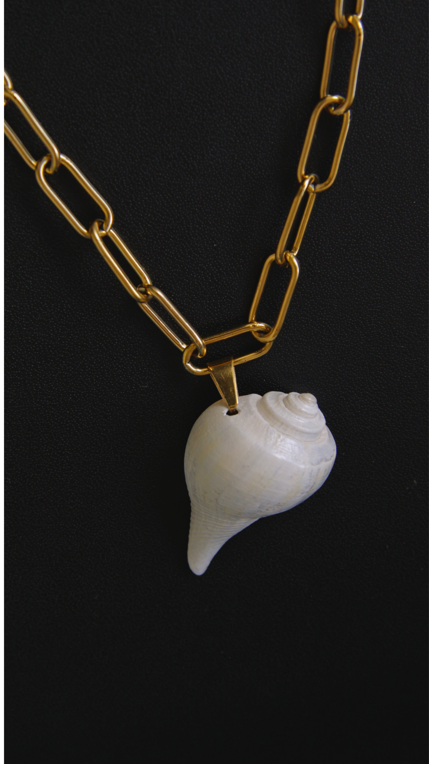 White Swirly Shell Necklace