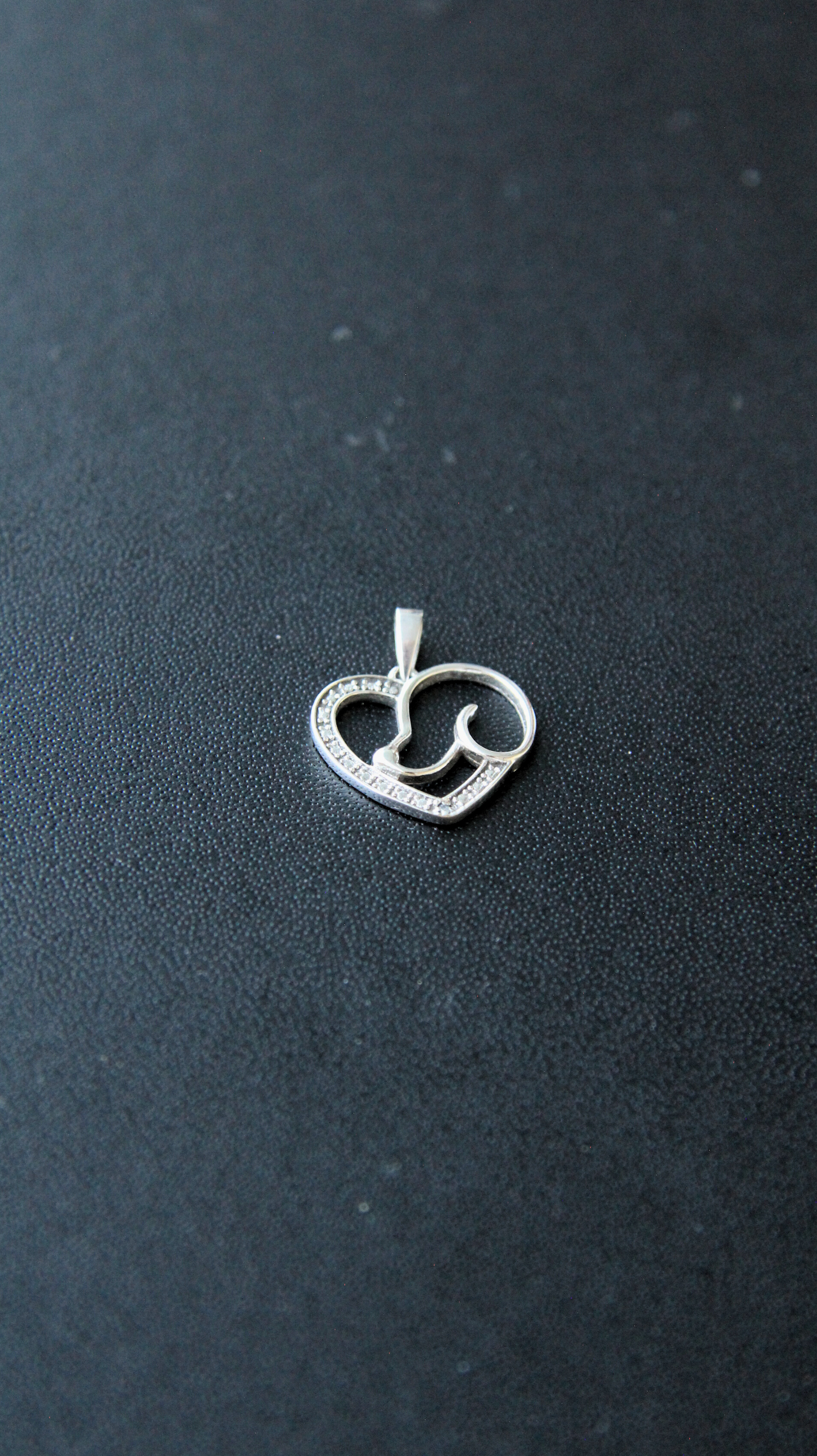 Dog Head Heart Pendant