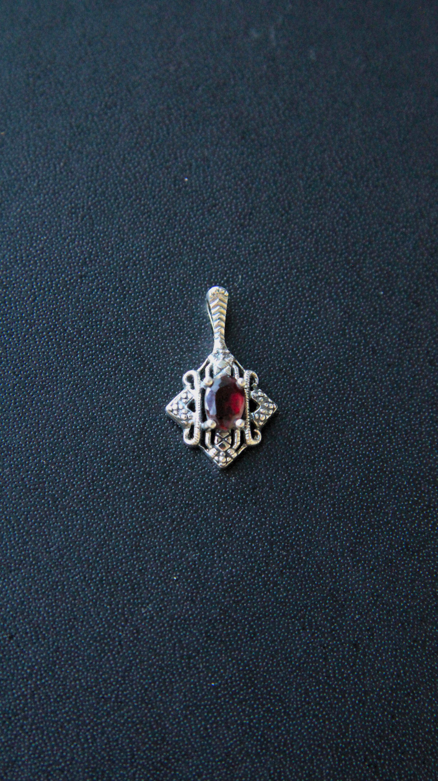 Garnet Baroque Pendant