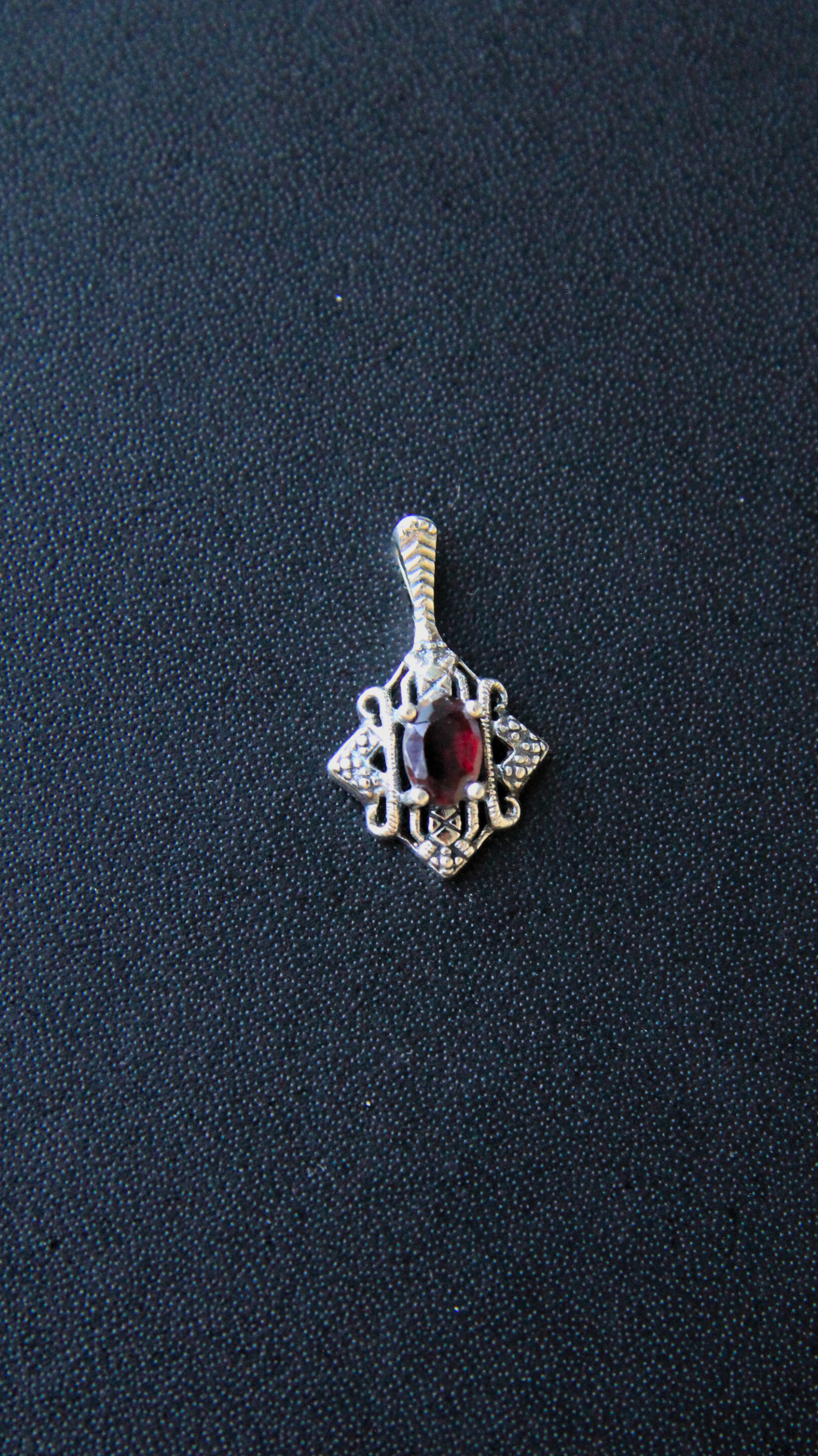 Garnet Baroque Pendant
