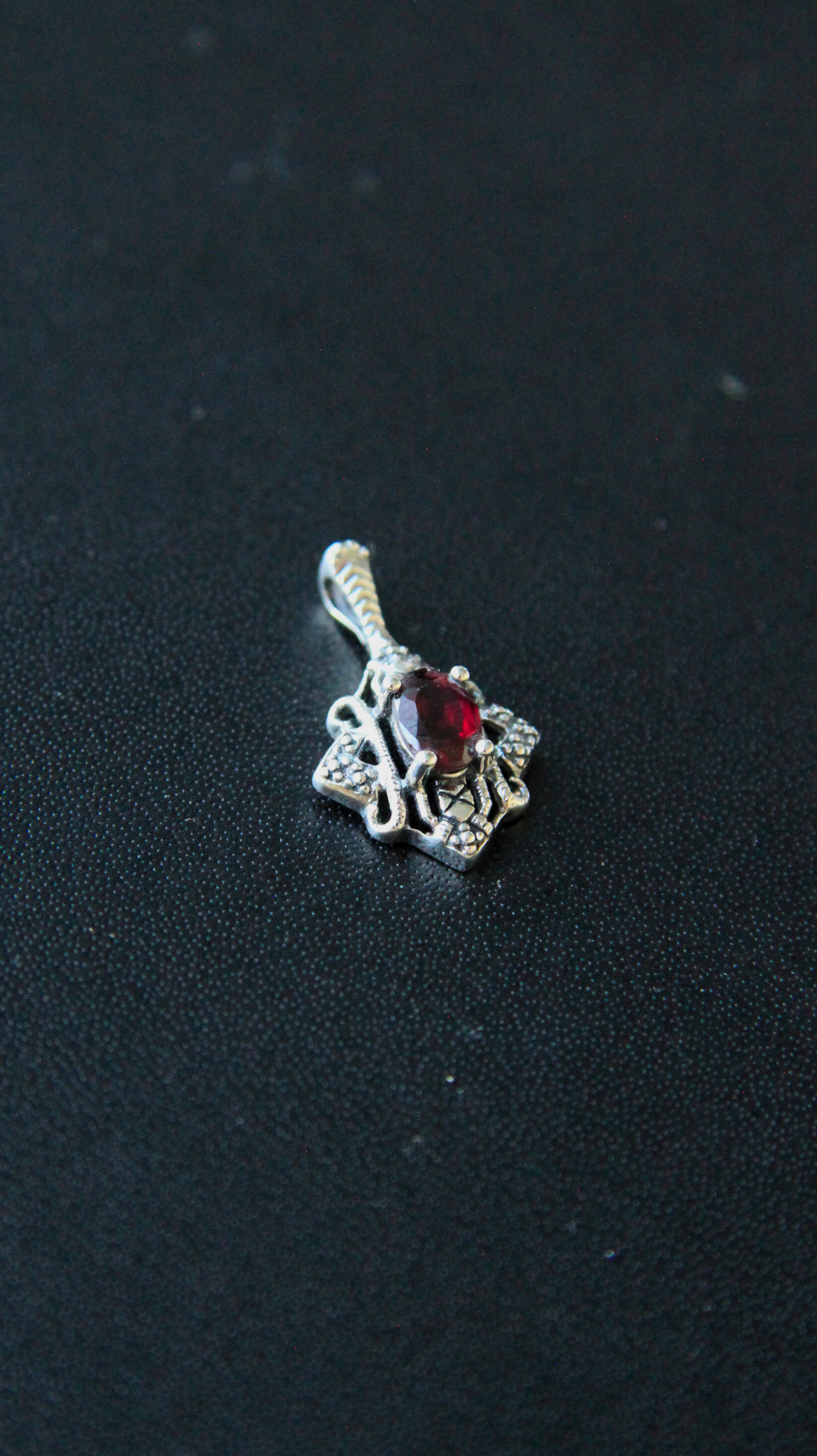 Garnet Baroque Pendant