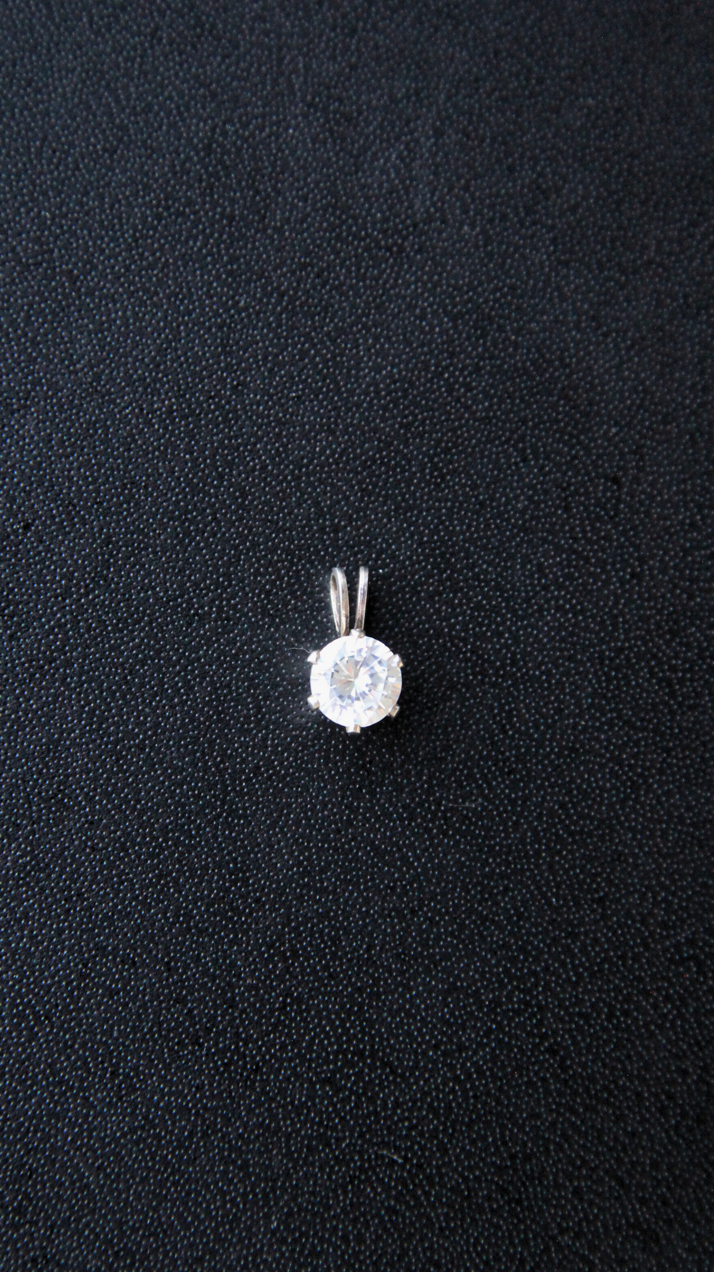 Vintage Silver Solitaire Pendant