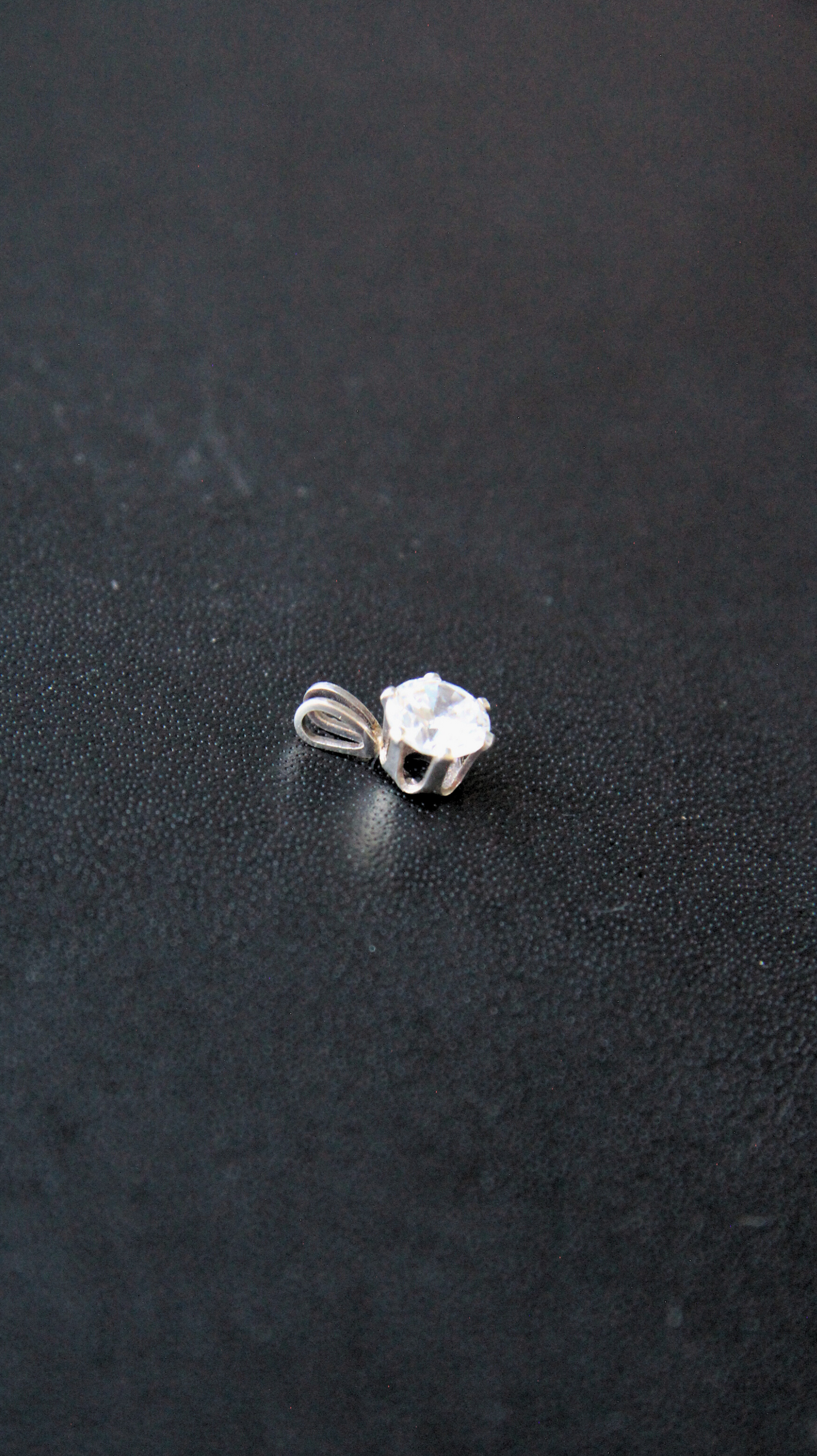 Vintage Silver Solitaire Pendant