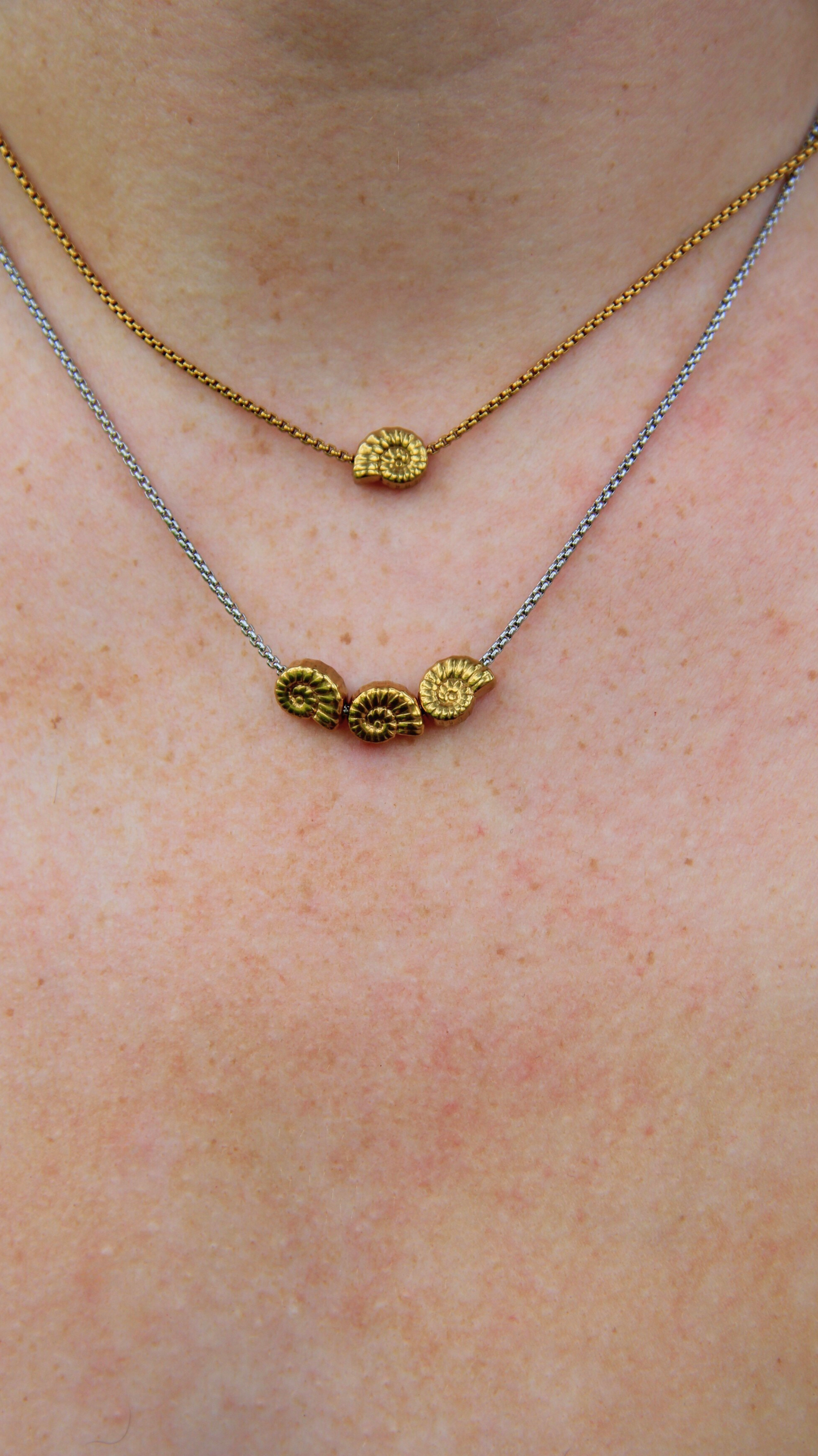 The Two-Toned Turbo Shell Necklace
