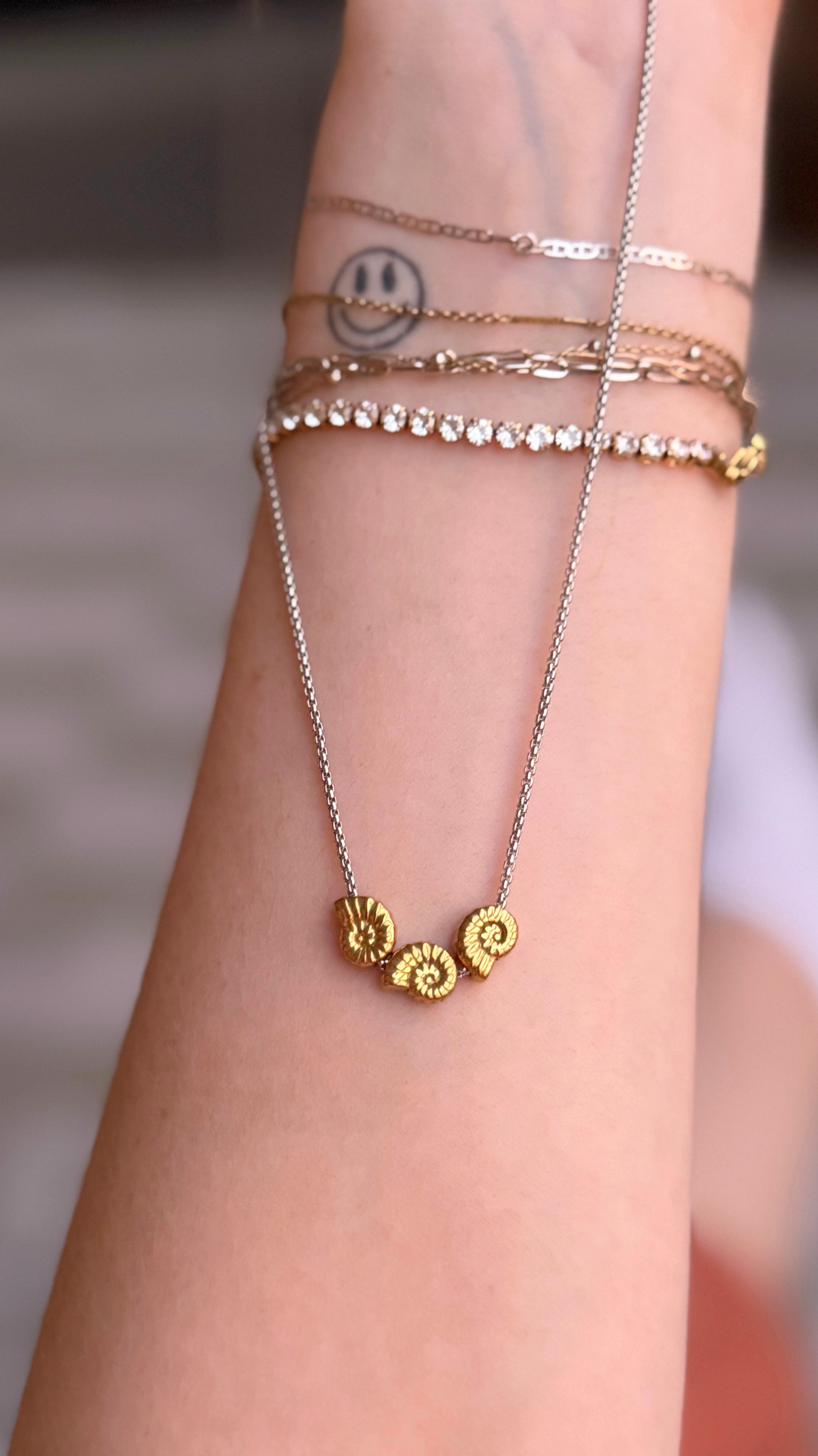 The Two-Toned Turbo Shell Necklace