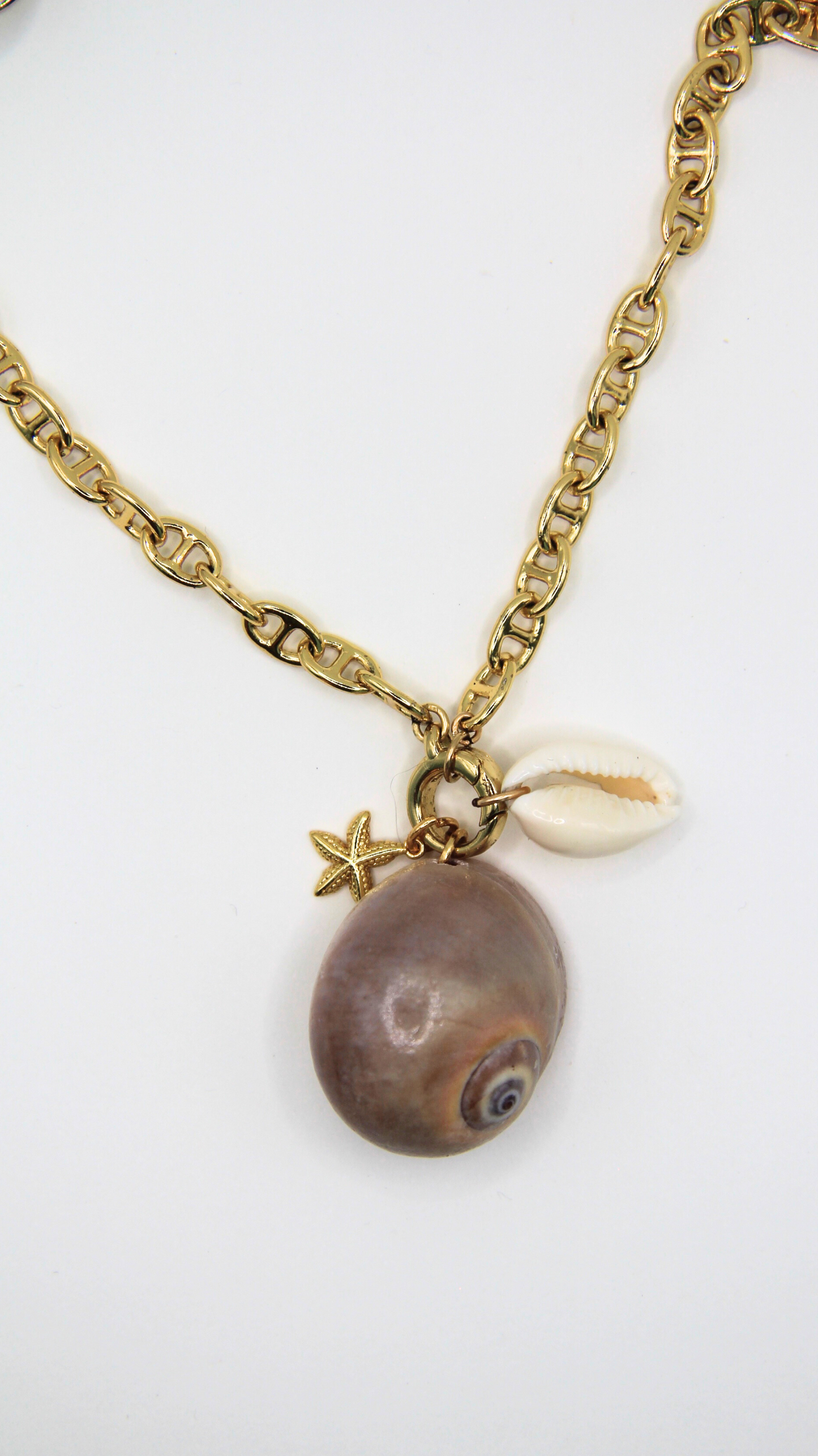 The Large Mary Clasp Charm Base Necklace