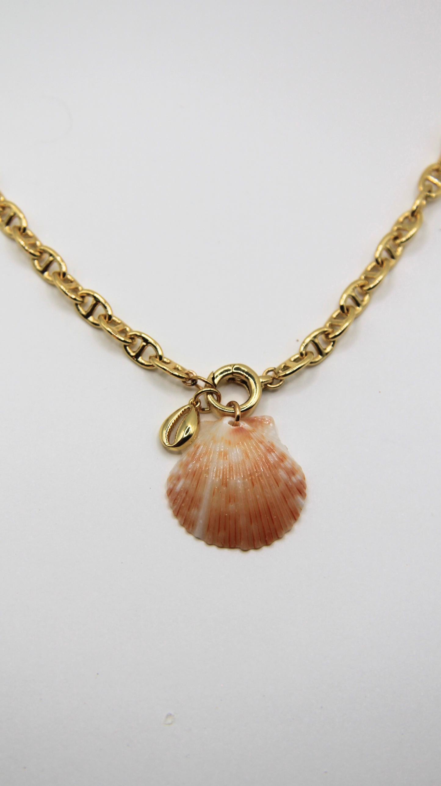 The Large Mary Clasp Charm Base Necklace