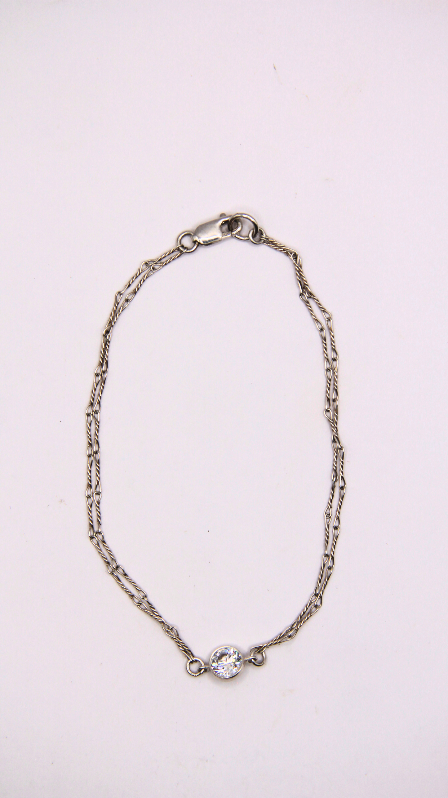 Barbed Wire Bezel Double Strand Bracelet