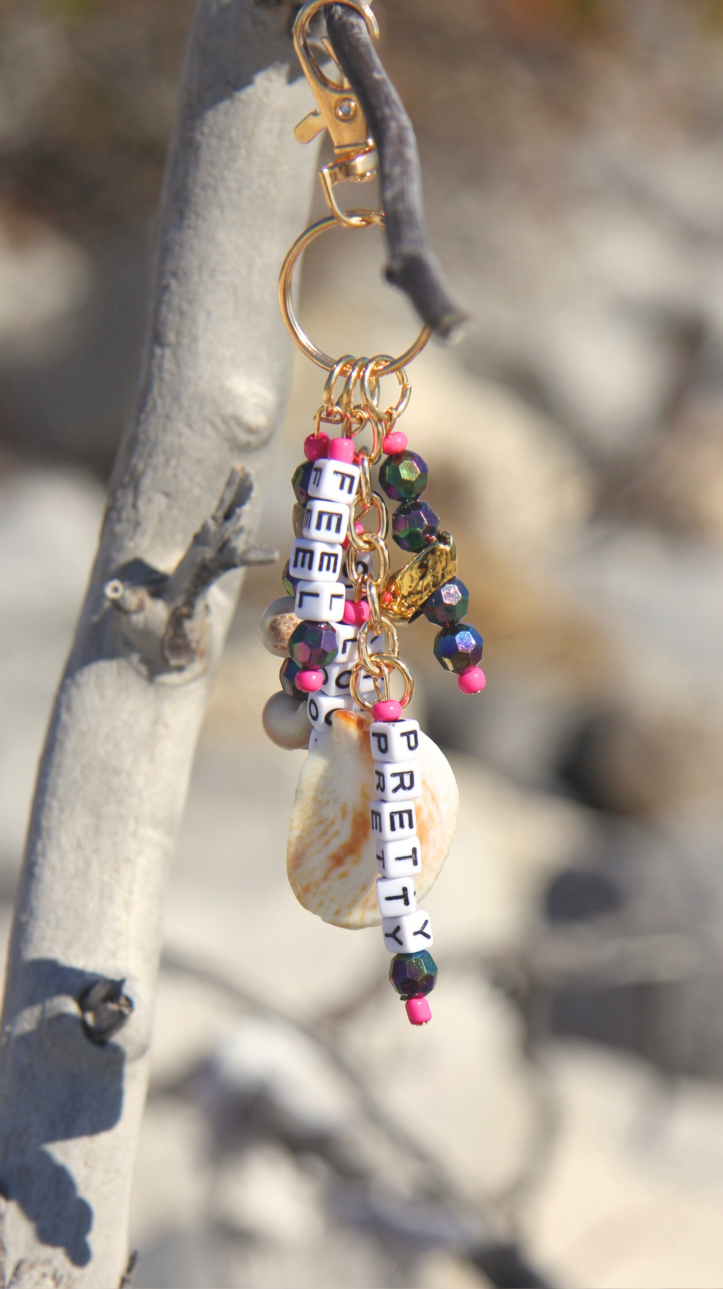 The Feel Sh!tty Look Pretty Keychain/Purse Charm