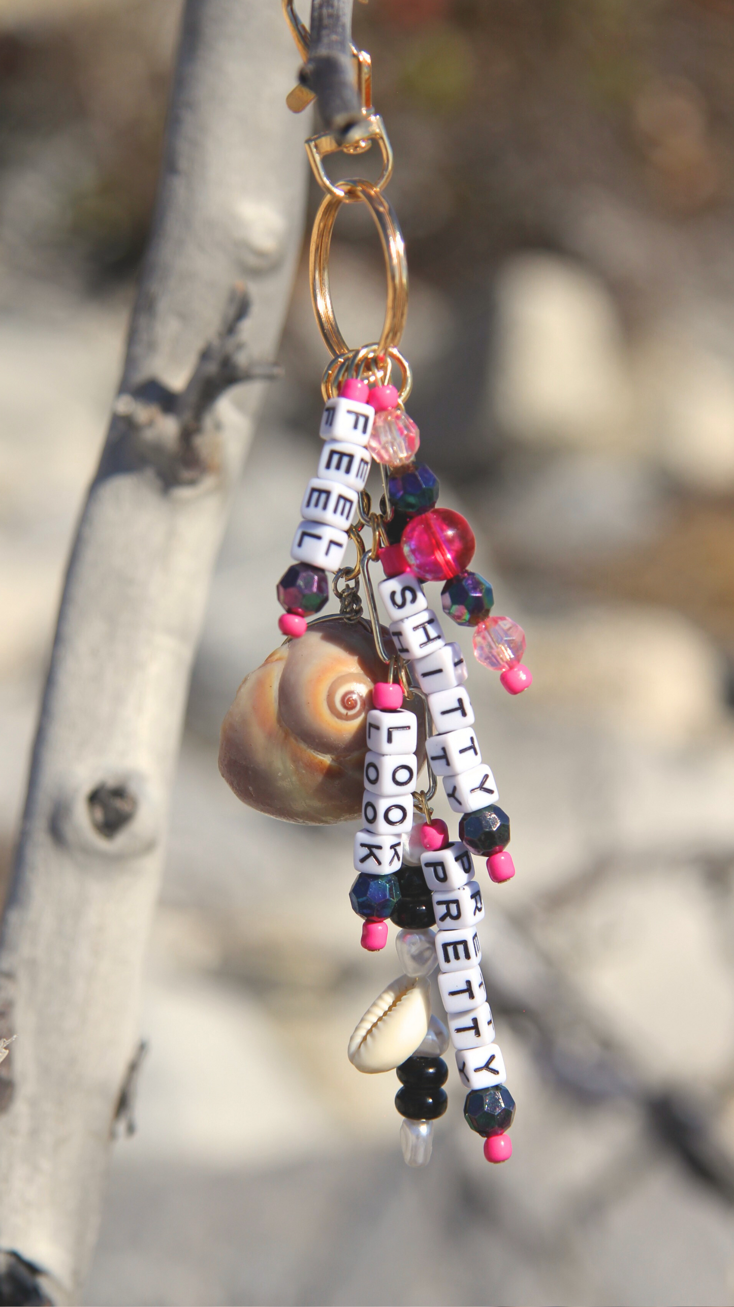 The Feel Sh!tty Look Pretty Keychain/Purse Charm
