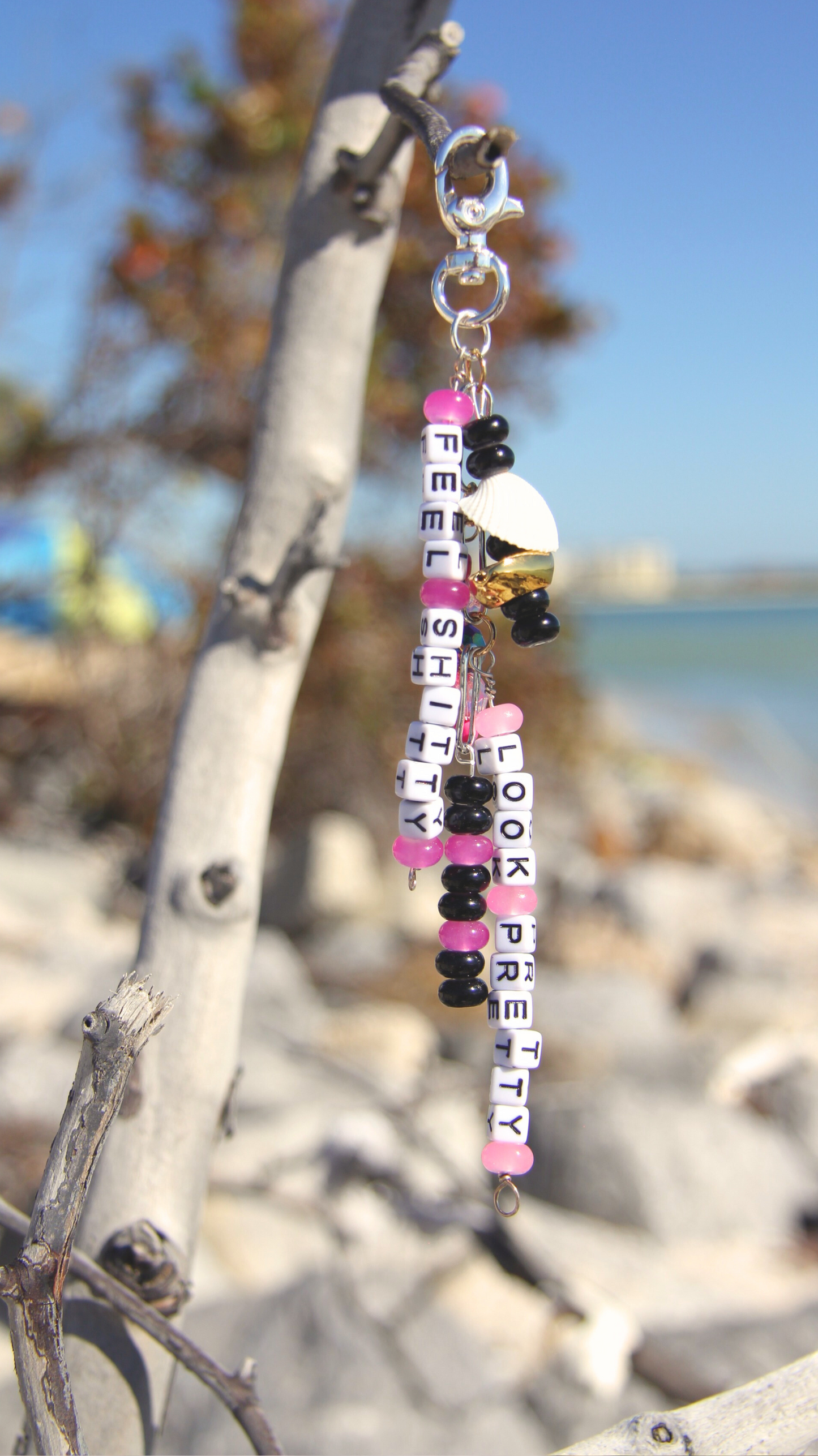 The Feel Sh!tty Look Pretty Keychain/Purse Charm