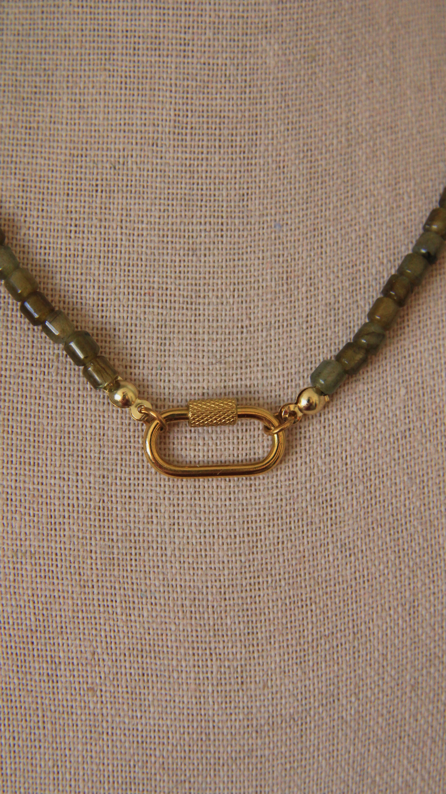 The Labradorite Carabiner Necklace
