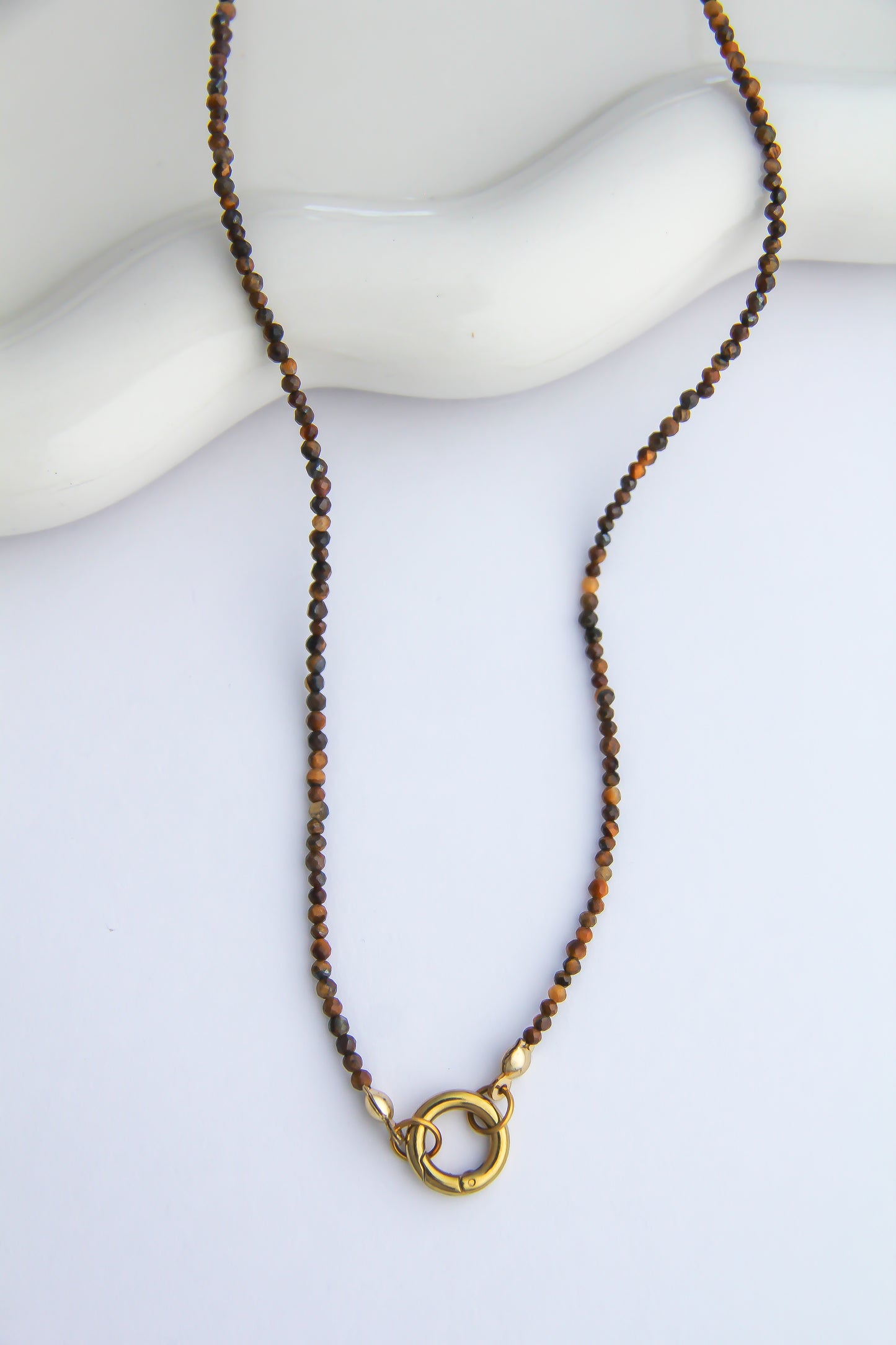 The Mini Tiger's Eye Charm Base Necklace