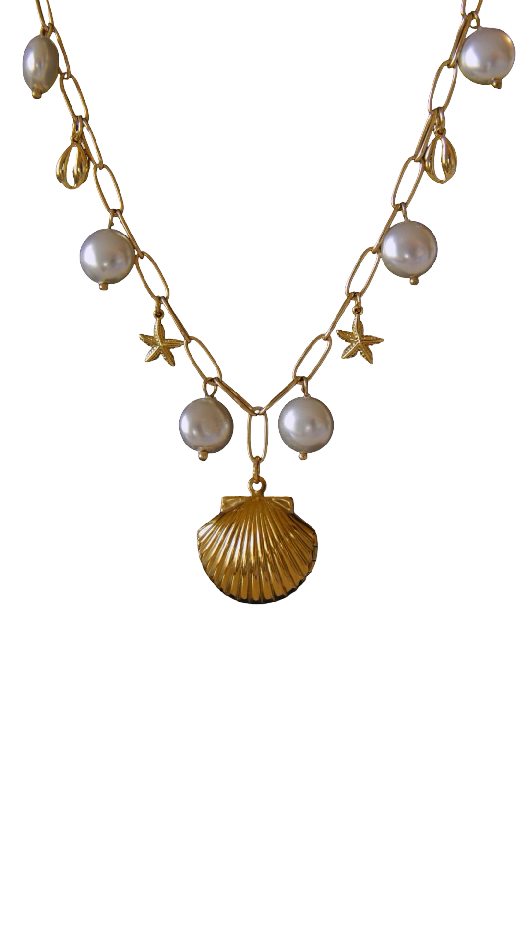 Ocean Lover Pearl and Charm Necklace