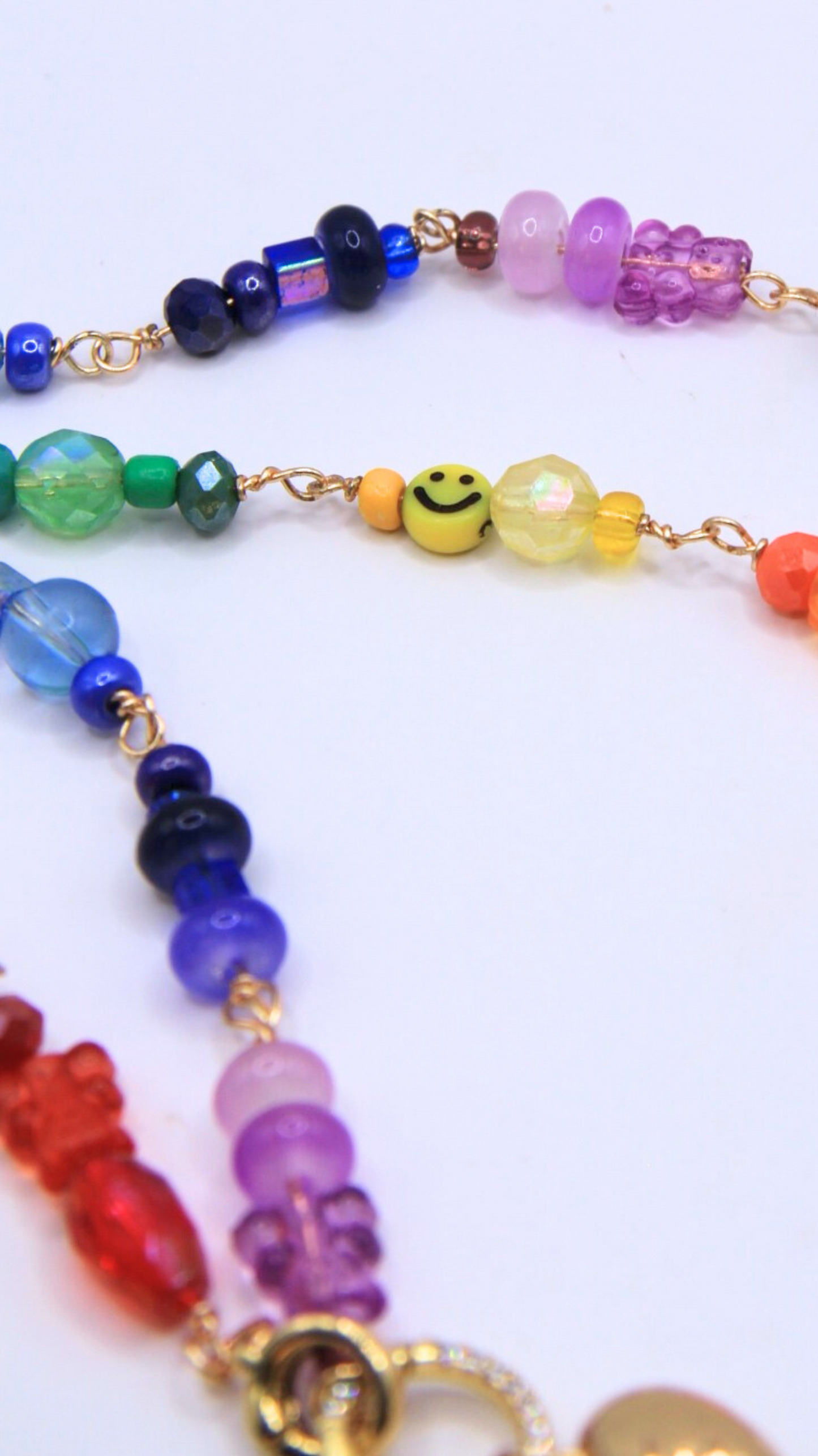 The Rainbow Beaded Wire Wrap Necklace
