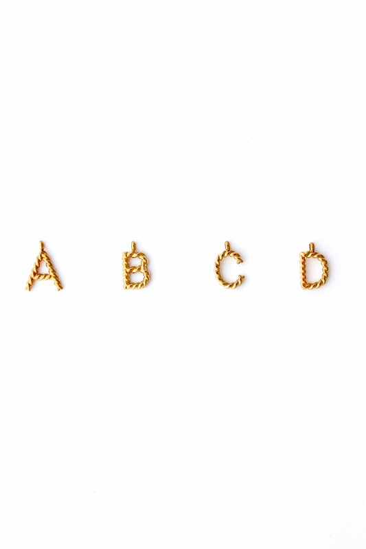 Swirl Letter Charms