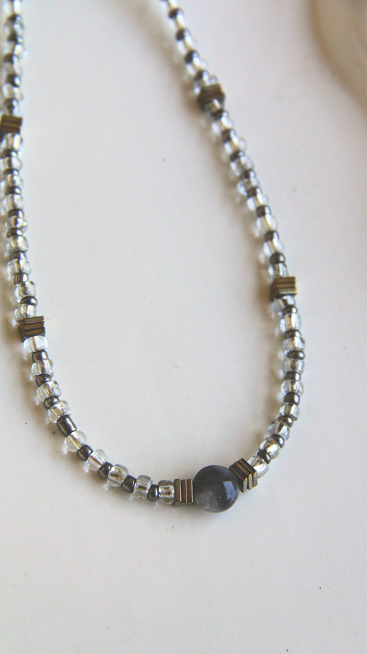 The Silver Labradorite Necklace