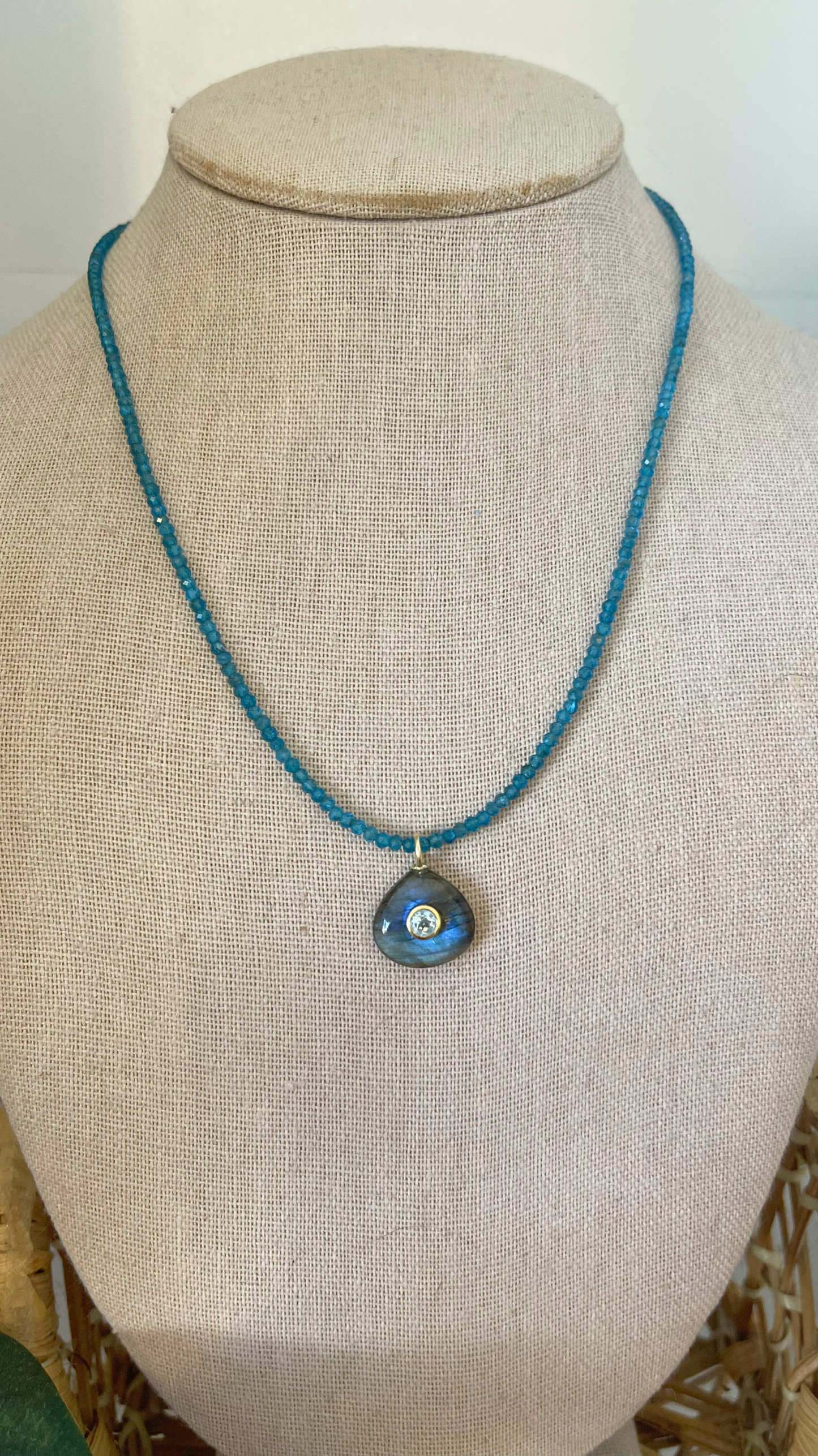 The Neon Apatite and Labradorite Candy Gemstone Necklace