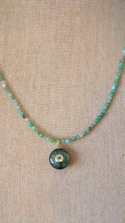 The Chrysoprase and Labradorite Candy Gemstone Necklace