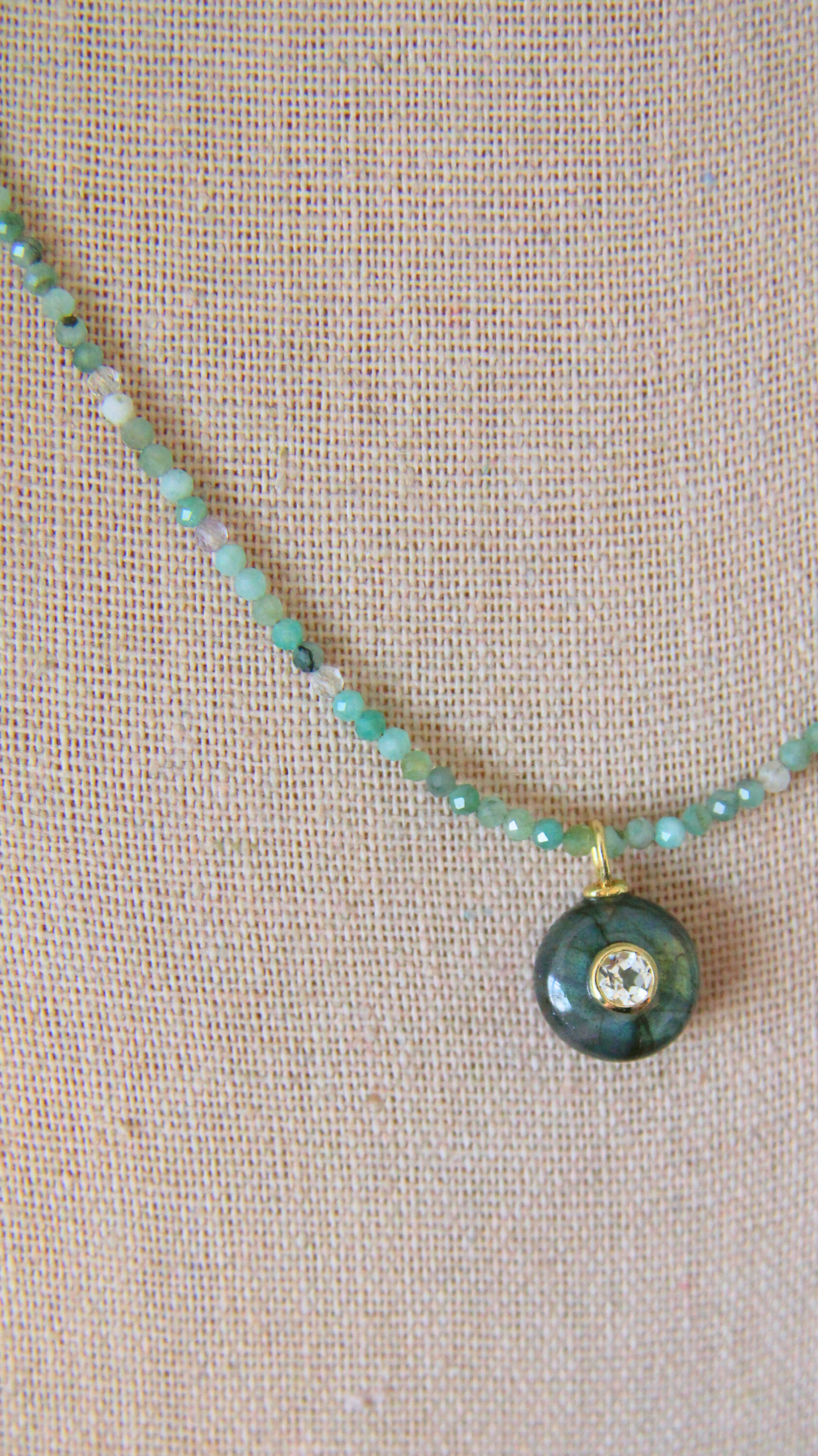 The Chrysoprase and Labradorite Candy Gemstone Necklace