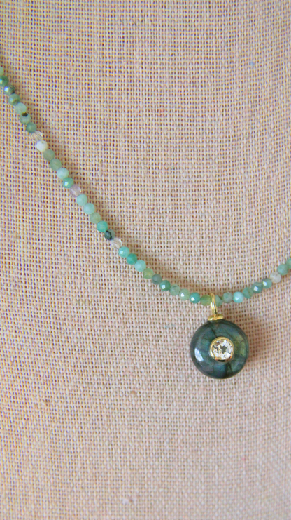The Chrysoprase and Labradorite Candy Gemstone Necklace