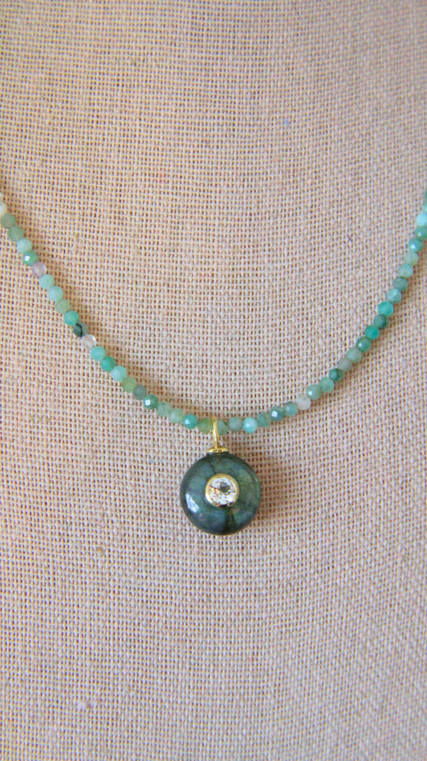 The Chrysoprase and Labradorite Candy Gemstone Necklace