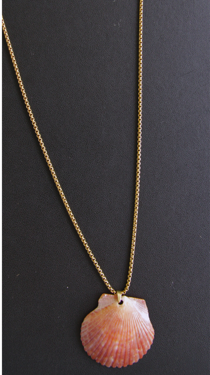 Orange Venetian Chain Necklace