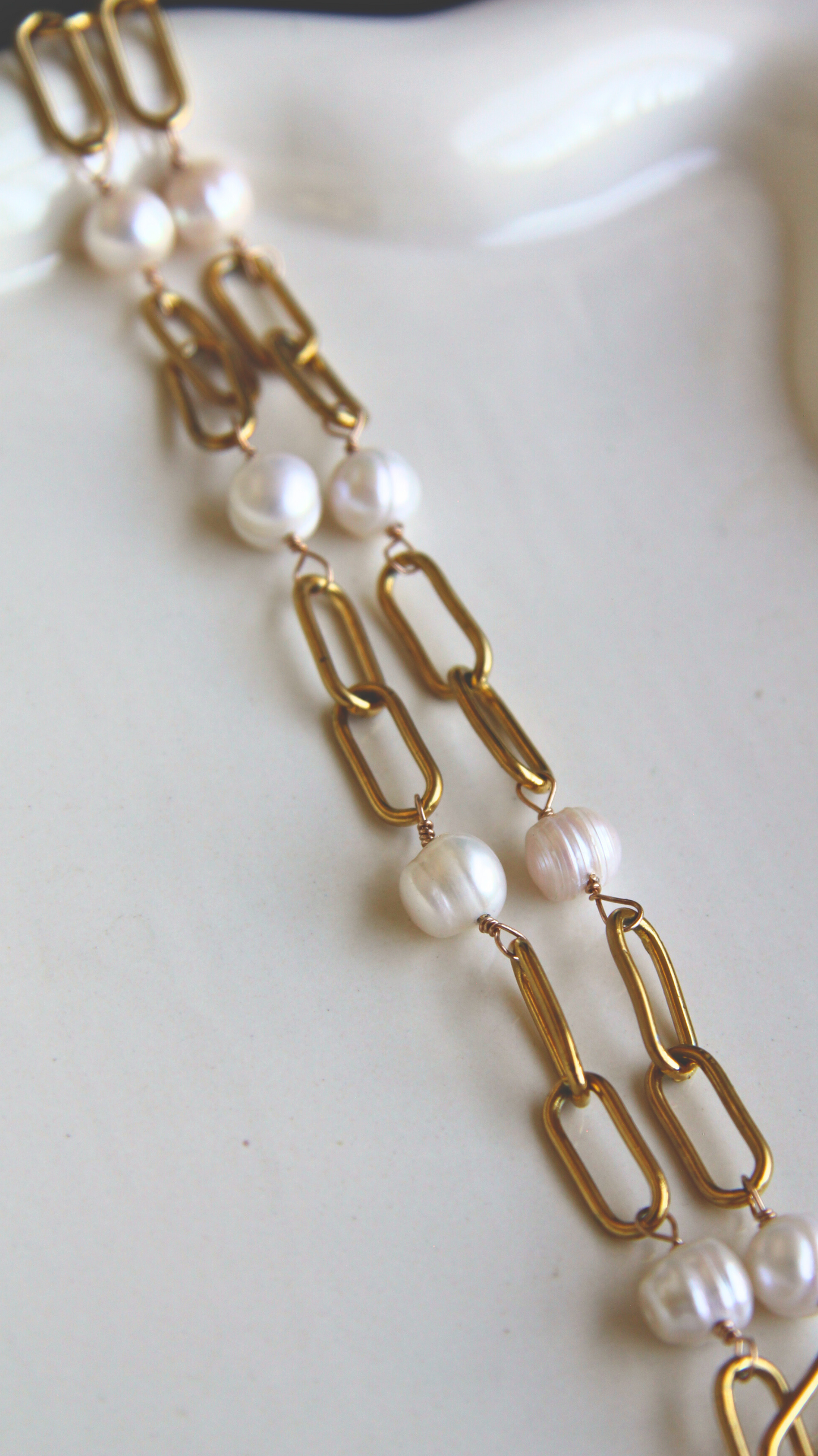 The Paperclip & Pearl Chain Necklace