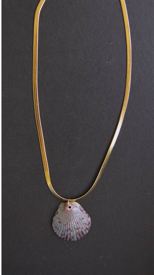 Grey & Purple Flattened Snake Chain Necklace