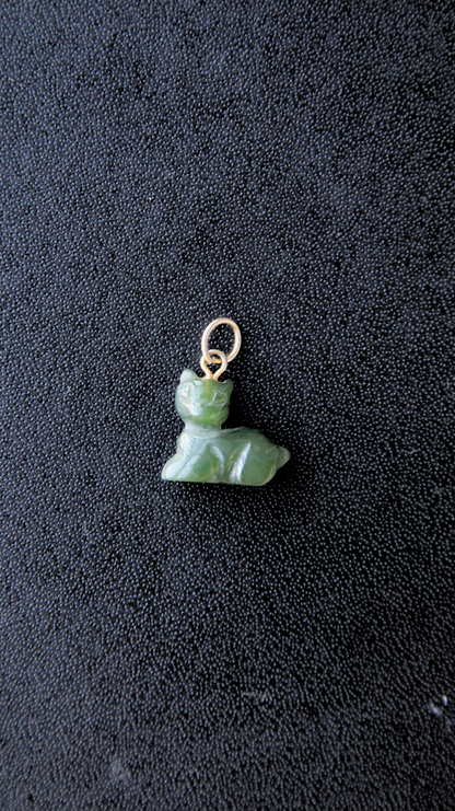 Vintage Jade Kitty Cat