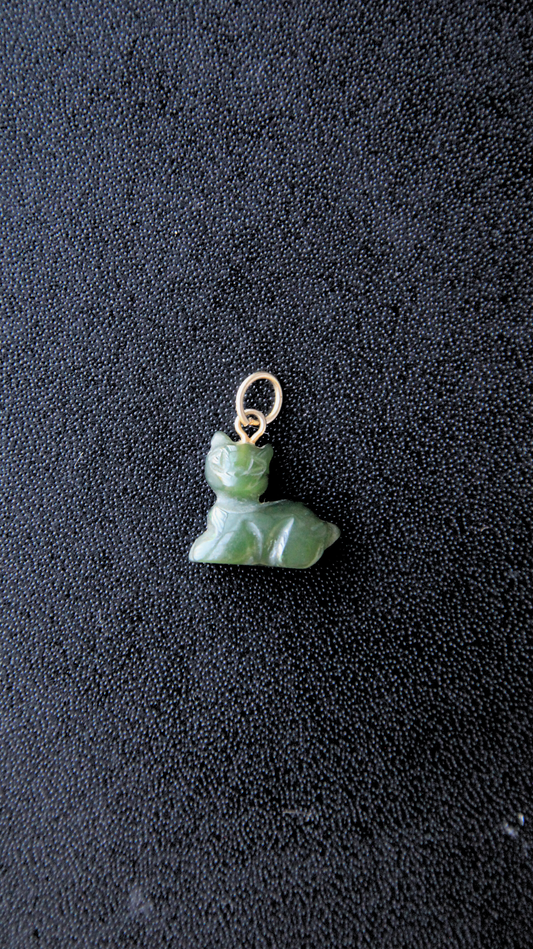 Vintage Jade Kitty Cat