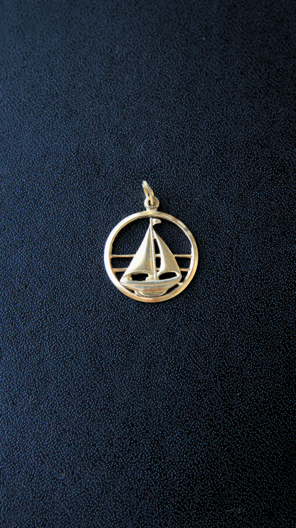 Gold Sailboat Charm