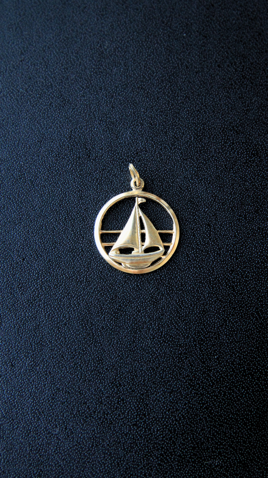 Gold Sailboat Charm