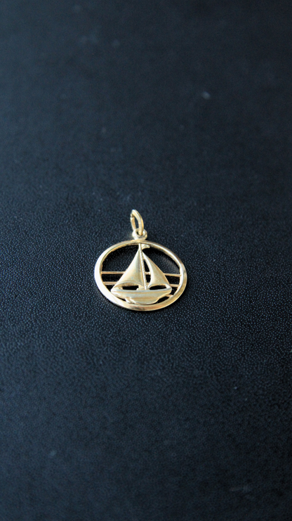 Gold Sailboat Charm