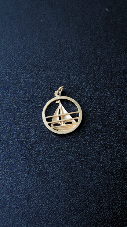 Gold Sailboat Charm