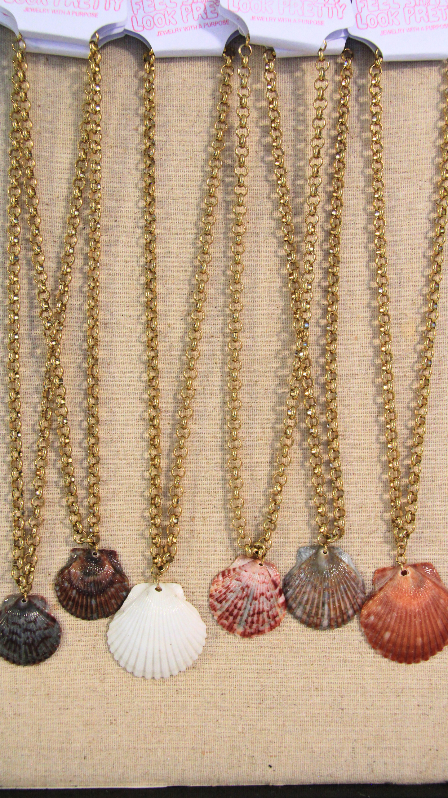 The Gold Rolo Chain Shell Necklace