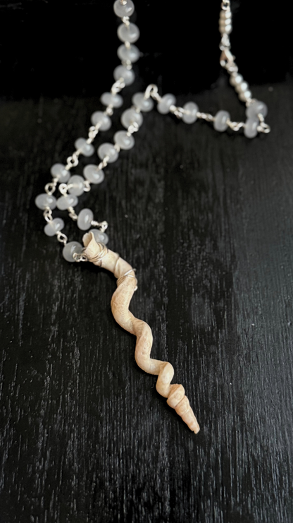 The Worm Shell Silver Necklace