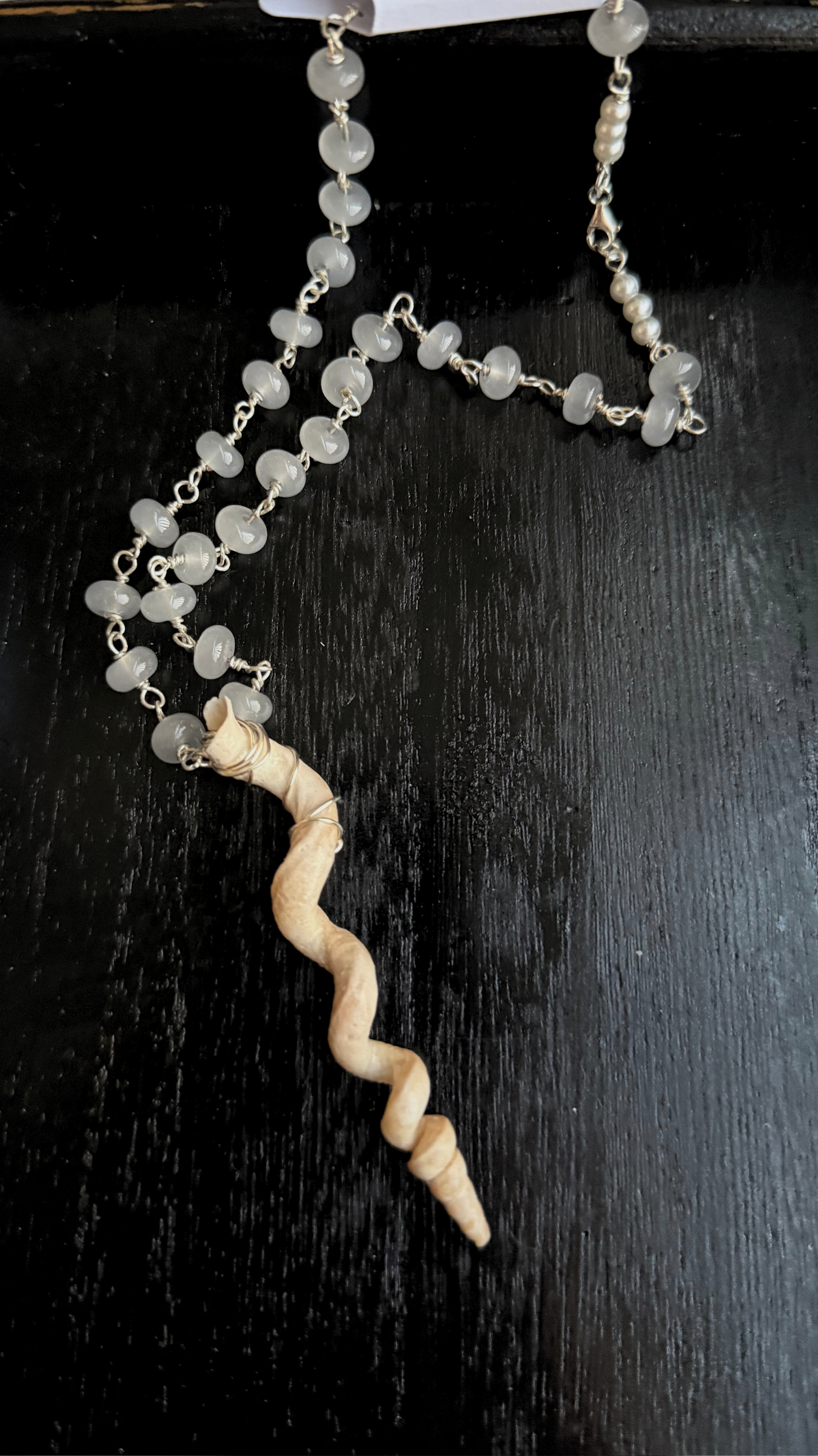 The Worm Shell Silver Necklace