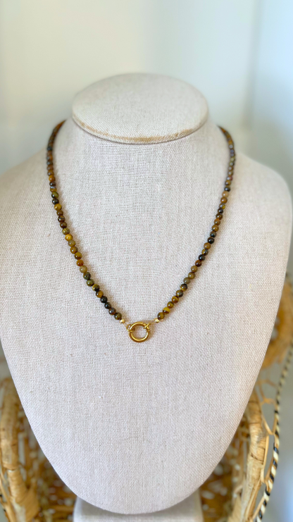 The Tiger's Eye Charm Base Necklace