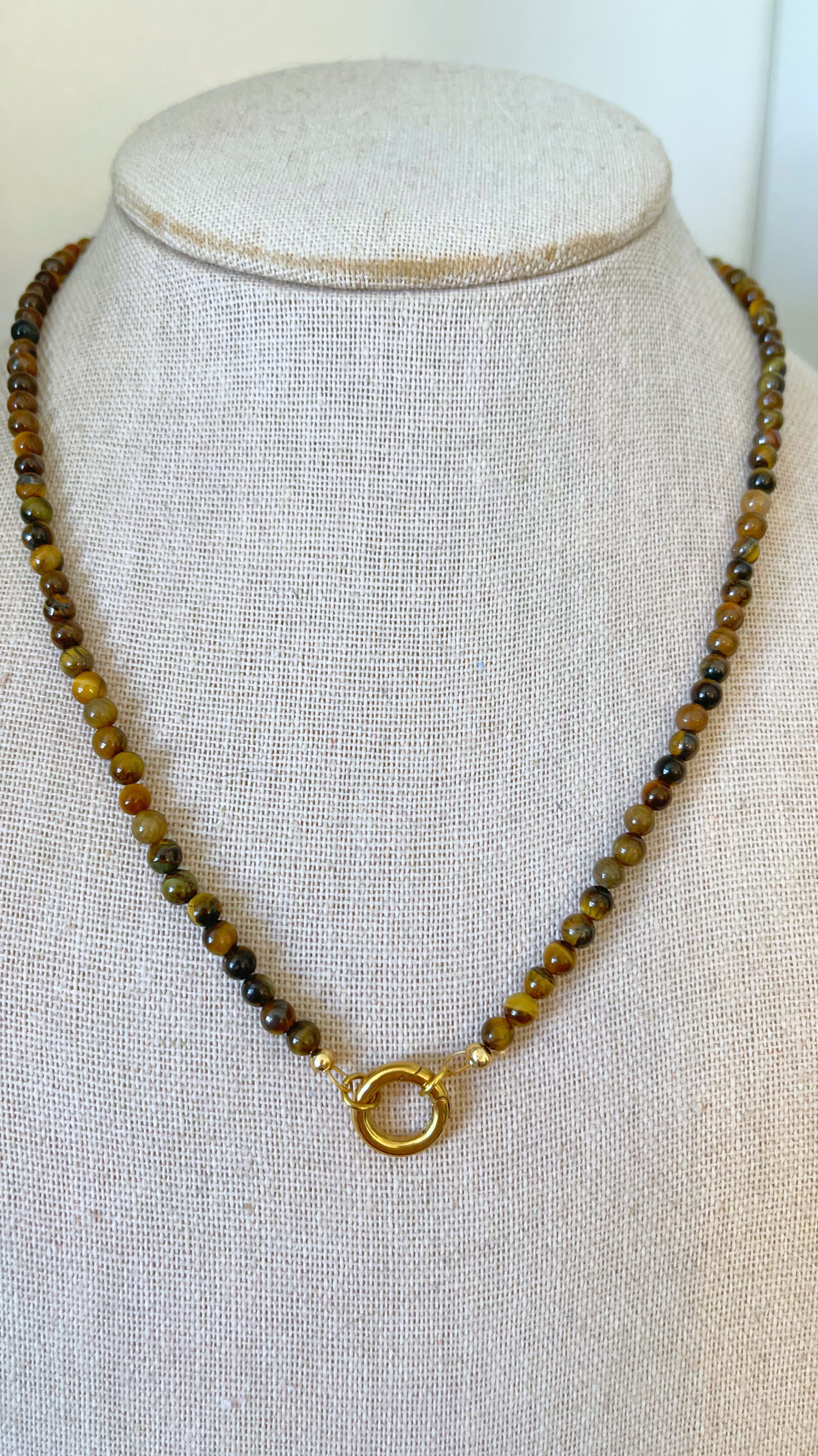 The Tiger's Eye Charm Base Necklace