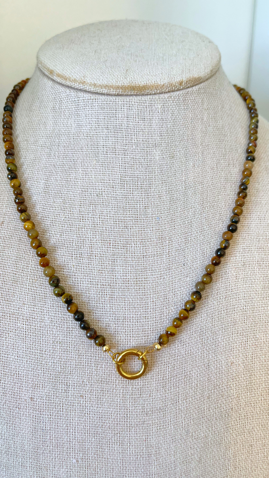 The Tiger's Eye Charm Base Necklace