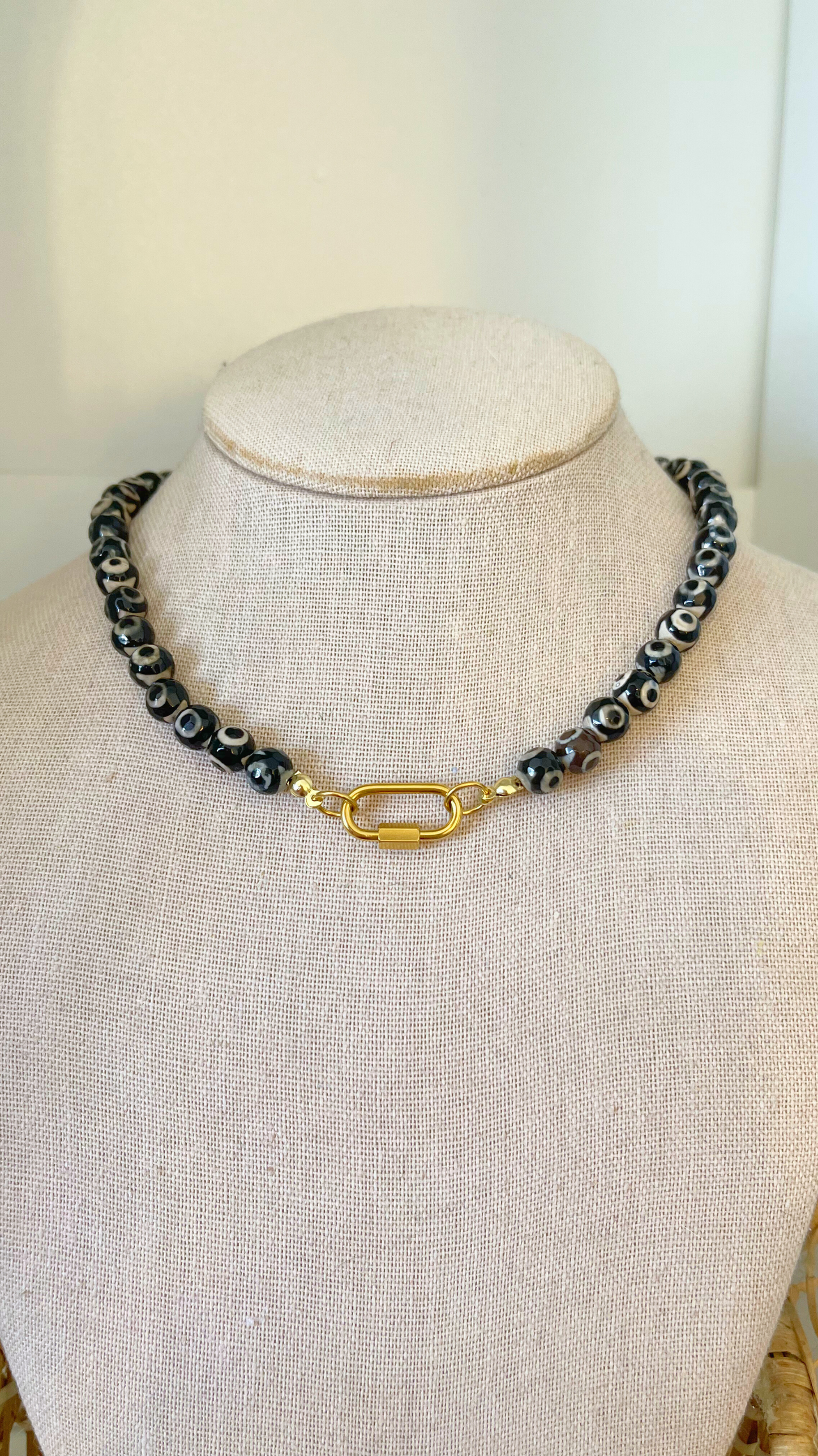 The Tibetan Agate Carabiner Necklace