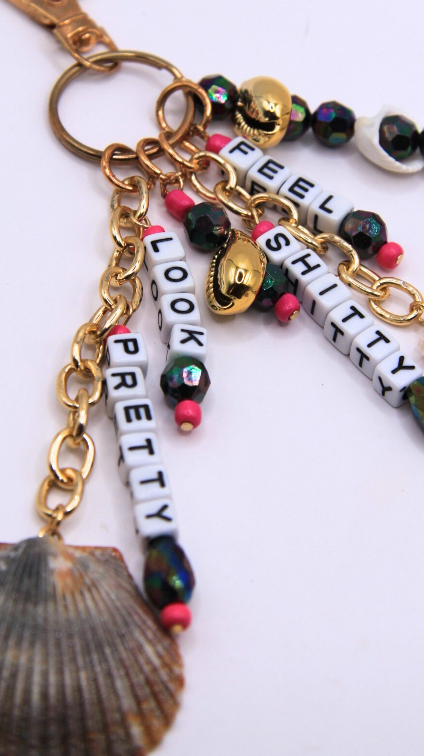 The Feel Sh!tty Look Pretty Keychain/Purse Charm